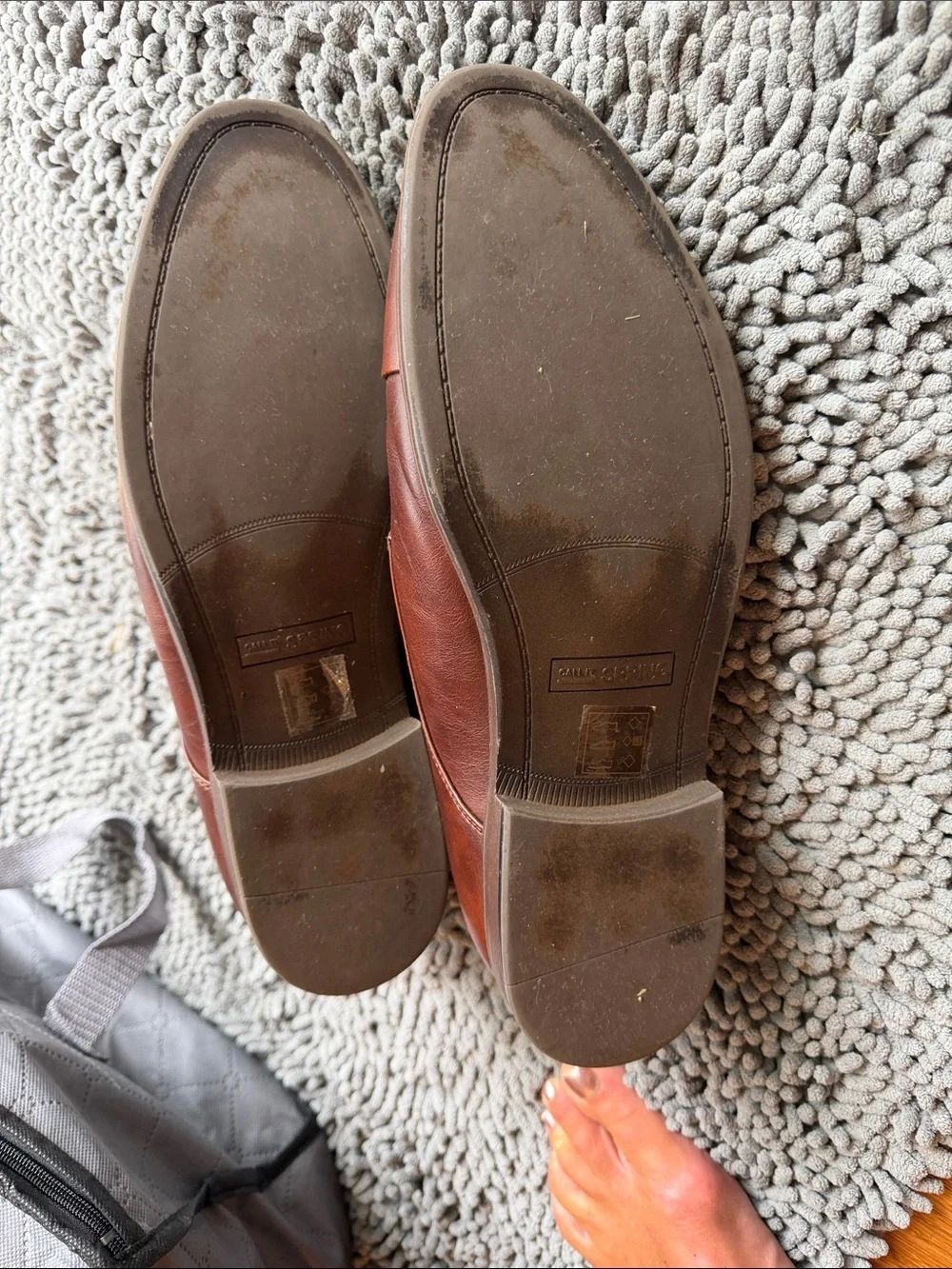 Call It Spring Men's Brown Leather Derby Shoes size 12